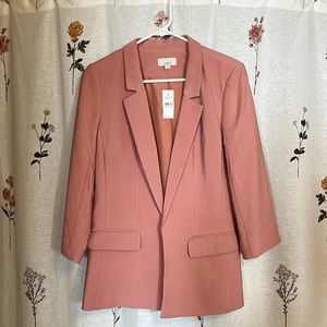 LOFT blush pink oversized blazer size 4